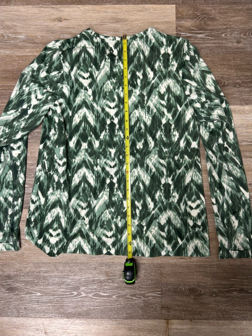 Duluth Trading UPF Shirt Womens Large Green/Ivory Suit Up Swim Long Sleeve Beach - Picture 5 of 7